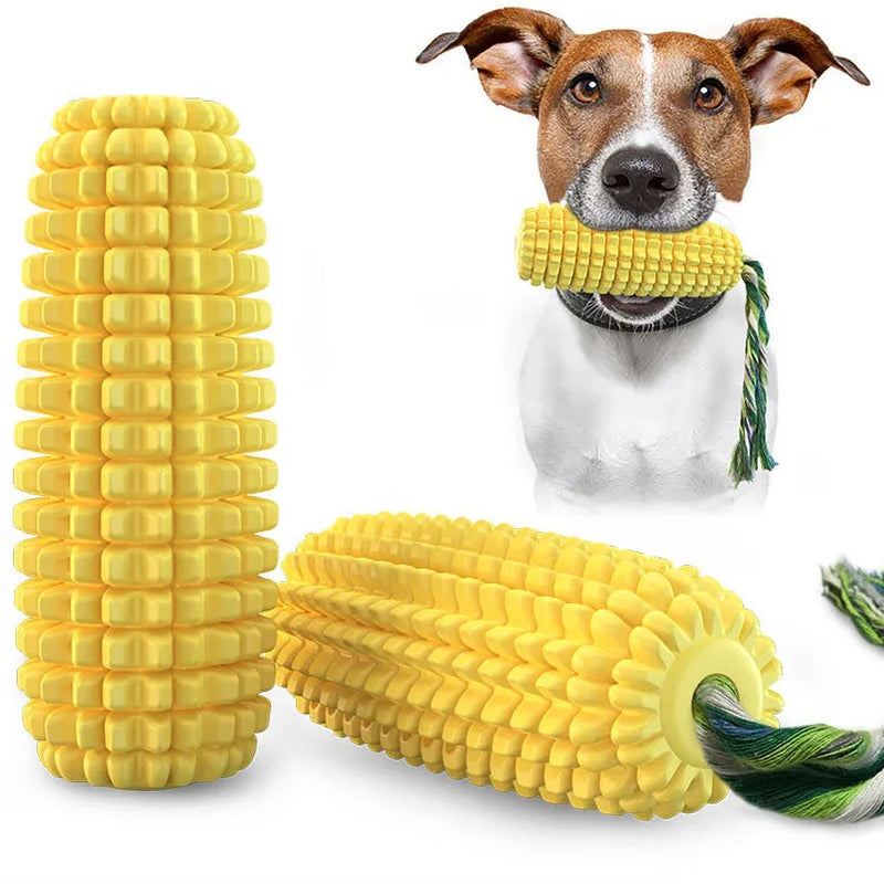 Pet Toys Corn Dog Stuff Sound Toothbrush Grinding Stick Dog Toys