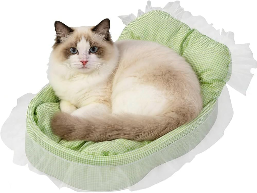 Princess Cat Bed, Luxury Lace Pet Sofa for Cats & Puppies | Luxury Lace Princess Pet Bed with Soft Cushion, All-Season Sofa for Cats, Kittens and Small Dogs, Providing Cozy Comfort