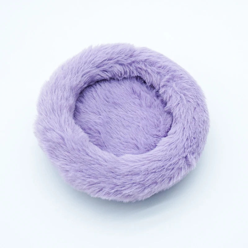 Winter round Warm Nest Cozy Hamster Beds Guinea Pig Beds Warm Pet Cushion for Pet Comfort Burrowing Home