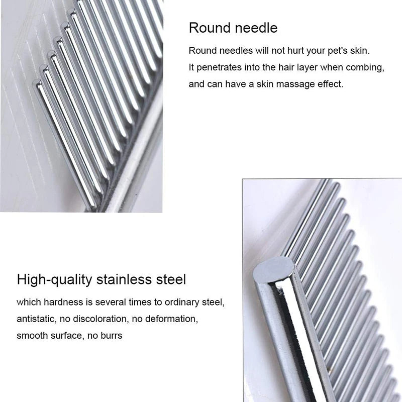 Puppy Grooming Comb Groomer for Dog Stainless Steel Groomer Pets Combs Hairbrush Cat Dog Grooming Combs Dog Hair Care