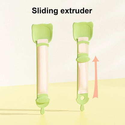 Cat Treat Dispenser Spoon - Feeder Tool for Cat Snacks, 10.43 Inch Soft Silicone Squeezer, Convenient Hanging Hole for Storage